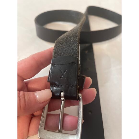 Ralph Lauren Polo Black Belt Italian Saddle Leather w/Buckle 48 in 1 in wide - Picture 4 of 7